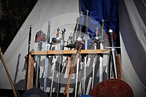 Swords Outside A Tent