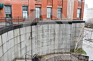 Swords to Plowshares Inscriptions, United Nations, New York