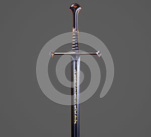 Swords on a white background. 3d illustration