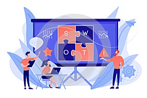 SWOT analysis concept vector illustration photo