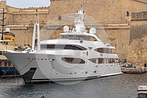 SY Aifer moored in Valletta