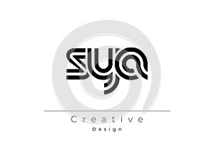 SYA Creative Unique Modern Letter Logo Design