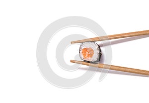 Syake Roru roll and sticks on white background