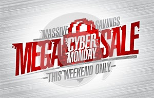 Syber monday mega sale web banner template