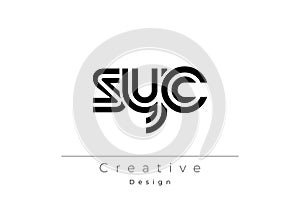 SYC Creative Unique Modern Letter Logo Design