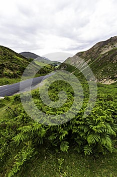 Sychnant Pass in North Wales, near Conwy, high road