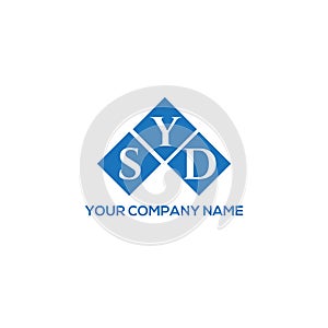 SYD letter logo design on white background. SYD creative initials letter logo concept. SYD letter design photo