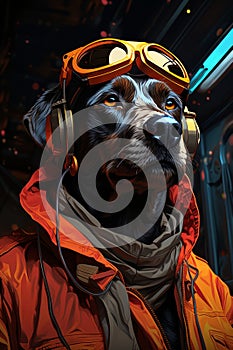 Syd Mead Cyber Canine: Goldador Contemplation photo