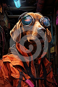 Syd Mead Cyber Canine: Goldador Contemplation photo