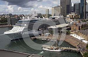 SYDNEY, AUSTRALIA APR 7TH: The cruise ship Celebrity Solstice in