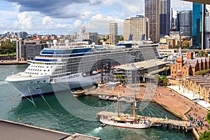 Cruise ship Celebrity Solstice in Sydney Harbour
