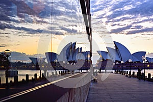 SYDNEY, AUSTRALIA -August 22, 2015 : View of sunrise at Sydney O