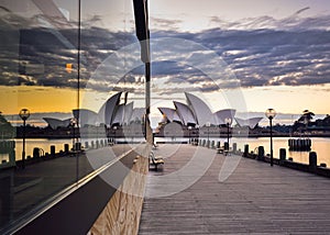 SYDNEY, AUSTRALIA -August 22, 2015 : View of sunrise at Sydney O