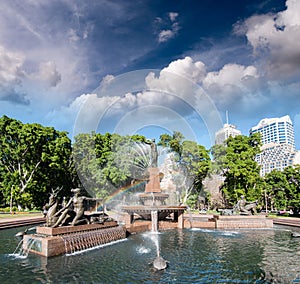 Sydney, Australia. Hyde Park and Archibald Fountain