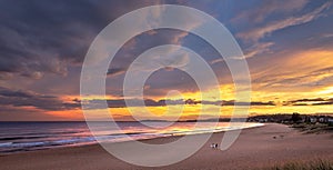 Sydney, Australia - Sunset Hour at the Narrabeen Beach in North Sydney