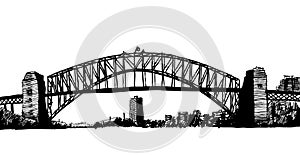 Sydney bridge illustration