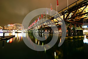 Sydney cbd darling harbour night scape