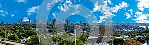 Sydney CBD and Sydney Harbour High-rise office towers and high-rise apartment buildings NSW Australia