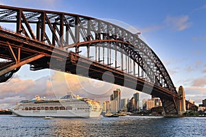 Sydney CBD Sun Princess Under bridge