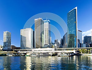 Sydney city and ferry terminal