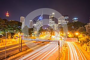 Sydney City Skyline at Night