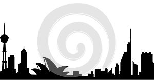 Sydney city skyline vector isolated