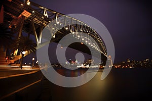 Sydney Harbor Bridge, Sydney, Australia at night