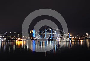 Sydney harbor bridge at dark