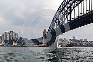 Sydney Harbor bridge and Kirribilli neighborhood Sydney New South Wales Australia