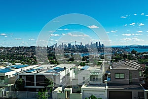 Sydney Harbour Australia on a sunny clear blue sky day with the turquoise colours of the bay