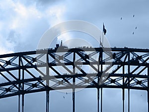 Sydney Harbour Bridge and Climbers