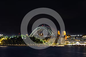 Sydney Harbour Bridge New Years Eve fireworks, colourful NYE fire works Australia