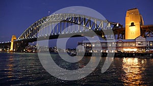 Sydney Harbour Bridge at Night - Video Loop