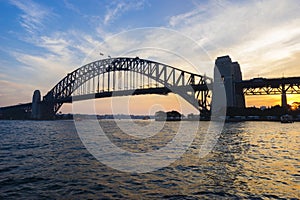 Sydney Harbour Bridge at sunset