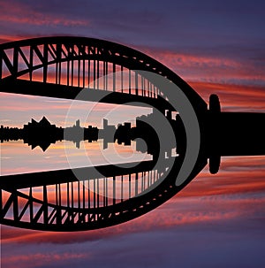 Sydney Harbour Bridge at sunset