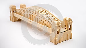 Sydney Harbour bridge woodcraft model photo