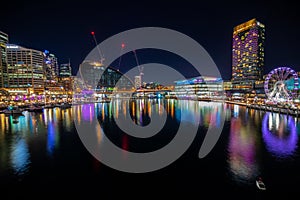 Sydney Harbour and City Skyline of Darling Harbour and Barangaroo Australia