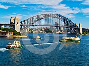 Sydney Harbour Ferries and the Harbour Bridge, Australia