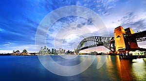 Sydney Harbour Panorama at dusk