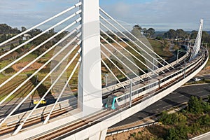 Sydney Metro train at Rouse Hill, Australia