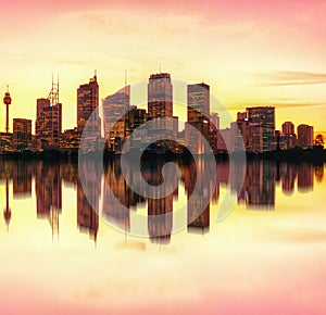 Sydney night skyline, Australia