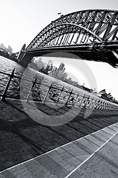 Sydney Opera House and Harbour Bridge at sundown