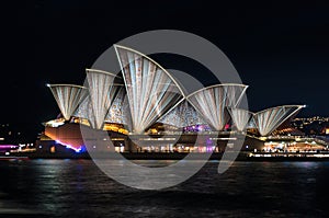 Sydney Opera House illumination Songlines During Vivid Sydney Festival