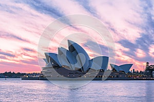 Sydney Opera House at sunrise in Sydney Australia