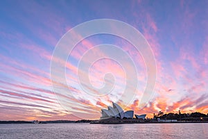 Sydney Opera House at sunrise in Sydney Australia