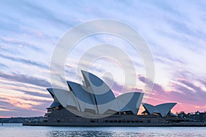 Sydney Opera House at sunrise in Sydney Australia