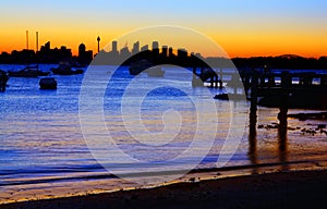 Sydney Silhouette from Gibsons Beach Vaucluse photo