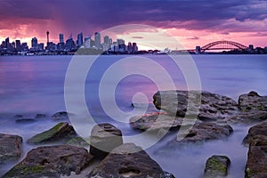 Sydney Skyline Sunset