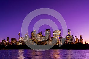 Sydney sunset and buildings