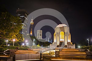 Sydney Tower and the glow of the night view